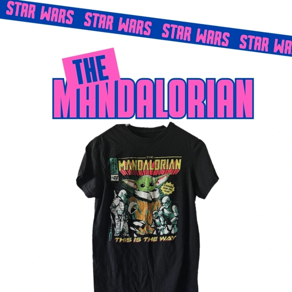 💥Star Wars The Mandalorian| Black Color Tee | Grogu |Size M